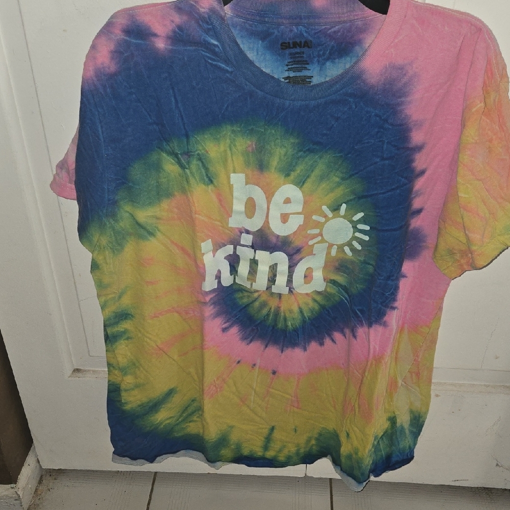 Ina Women's Be Kind Tie-Dye Tee - Blue, Pink, Yellow